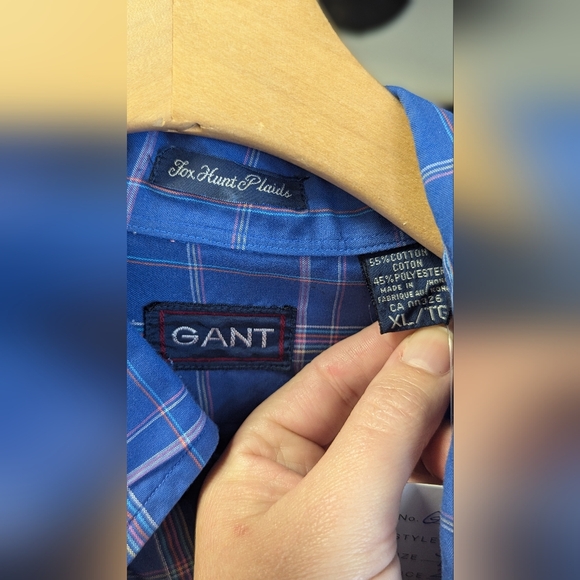 GANT fox hunt plaids  men's  button down dress shirt sz XL - Picture 4 of 5